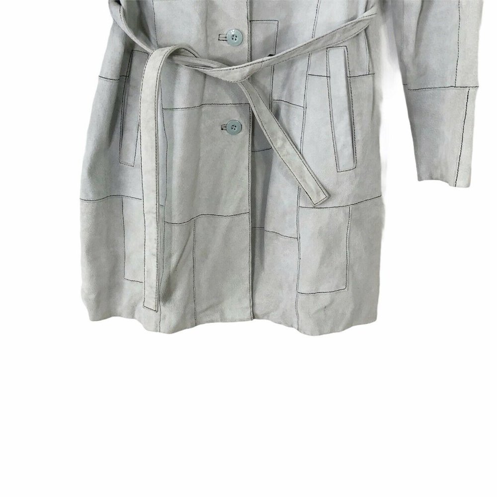 Wilson'ssuede Leather Jacket M Patchwork Trench - image 3